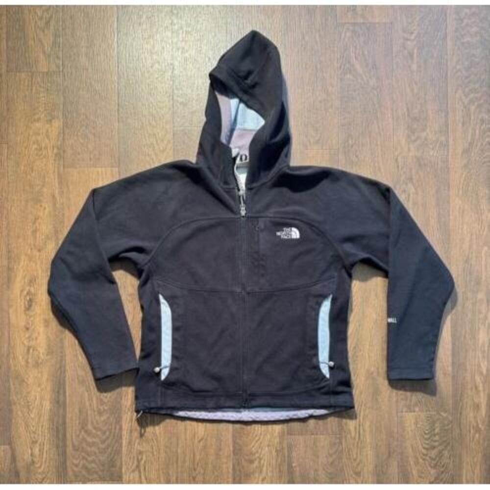 The North Face Fleece Jacket Medium Windwall Full Zip Hooded Outdoors Hiking